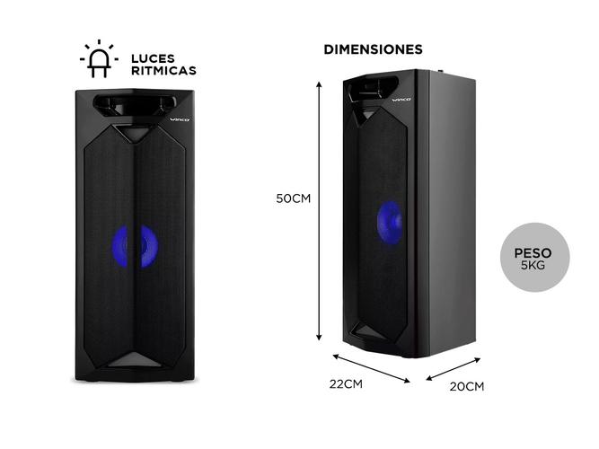 Parlante Inalambrico Winco W740 Bluetooth USB Karaoke Microfono - 3