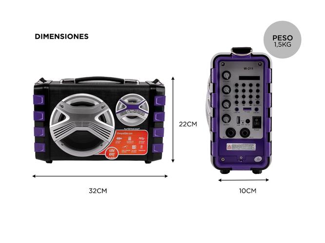 Parlante Portátil Bluetooth Winco W211 - 3