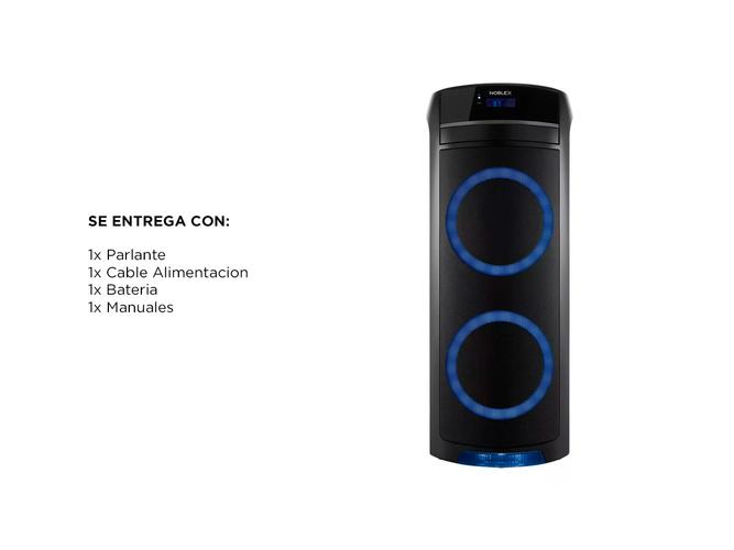 Parlante Noblex MNT390 Torre de Sonido con Bluetooth Portatil 4800W  - 5