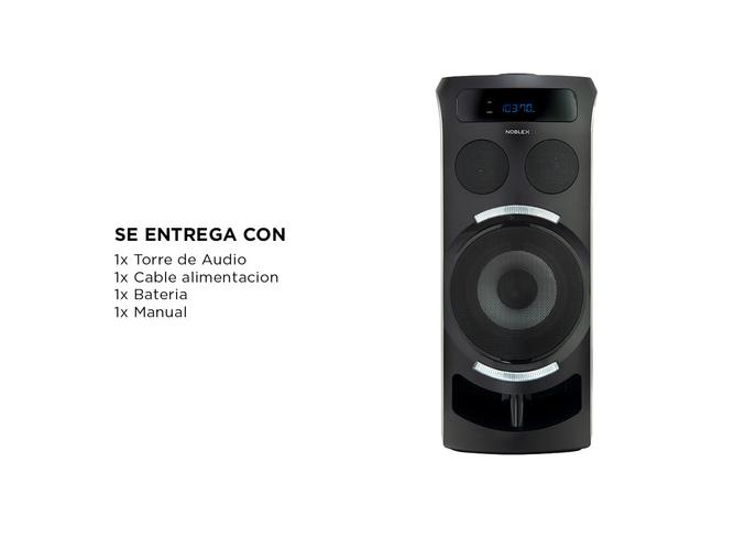 Parlante Portatil Noblex Mnt290 Bluetooth 3200w Luz Led Karaoke - 5
