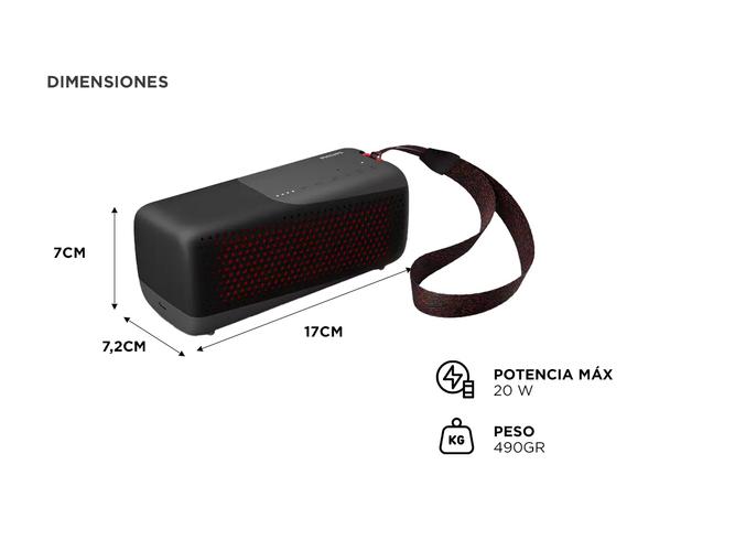 Parlante Deportivo Bluetooth Philips TAS4807B/00 - 4