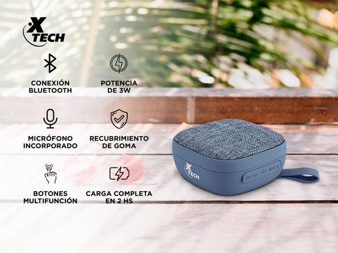 Parlante Portátil Mini X-Tech Bluetooth Azul XTS-600BL - 1