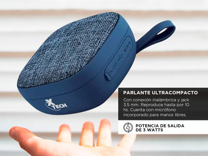 Parlante Portátil Mini X-Tech Bluetooth Azul XTS-600BL - 2