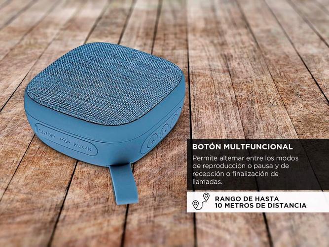 Parlante Portátil Mini X-Tech Bluetooth Azul XTS-600BL - 3