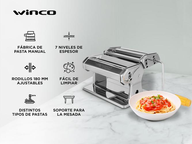Fábrica de Pasta Manual Winco 18cm Acero inoxidable W180F  - 1
