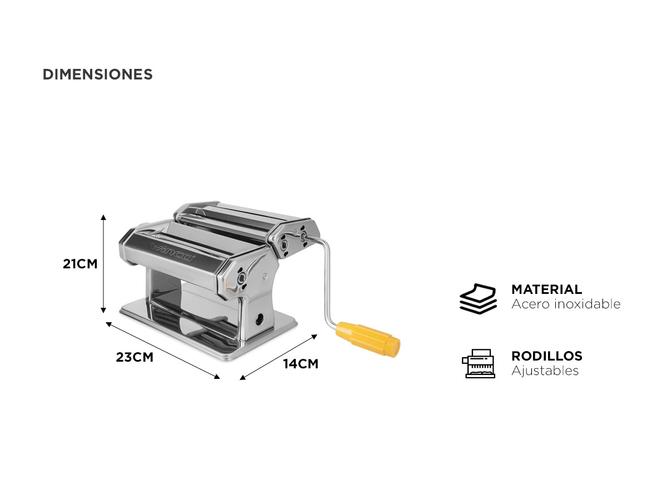 Fábrica de Pasta Manual Winco 18cm Acero inoxidable W180F  - 4