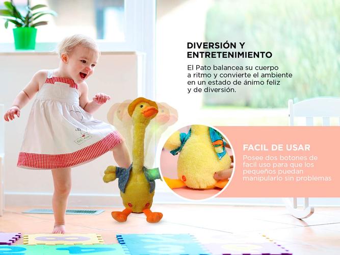 Juguete de Pato Bailarín Gadnic Peluche Luminoso  Outlet - 2