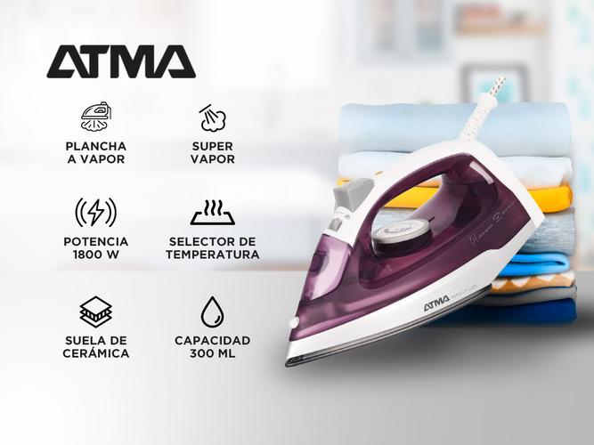 Plancha a Vapor Atma PAV1217P 1800 Watts - 1