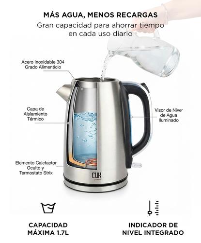 Pava Eléctrica Cuk By Gadnic 1.7L 2000W Acero Inoxidable   - 2