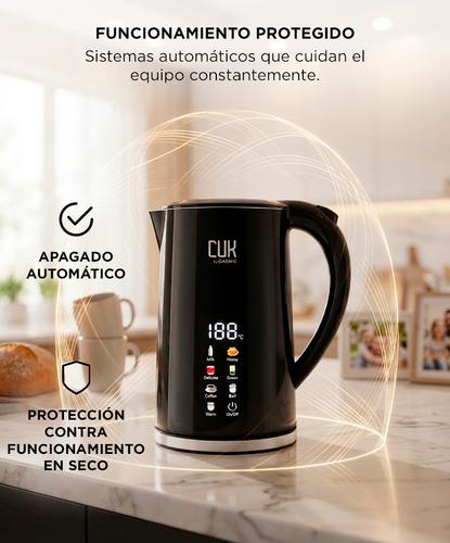 Pava Eléctrica Cuk By Gadnic 1.7L 2200W Con Display Digital Acero Inoxidable - 3