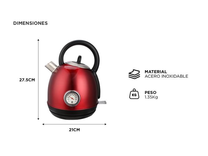 Pava Eléctrica Retro Gadnic Con Medidor  - 4