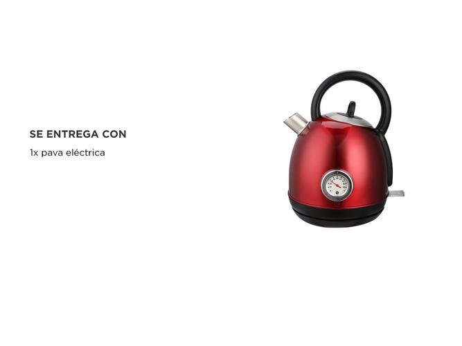 Pava Eléctrica Retro Gadnic Con Medidor  - 5