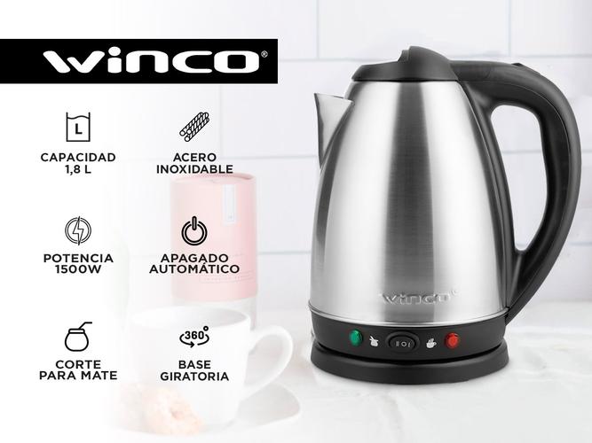 Pava eléctrica Winco W72 plateada 220V 18L - 1