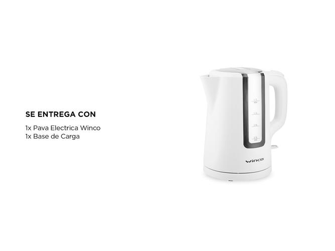 Pava Electrica Winco Jarra Corte Automatico 17L Blanco  - 5