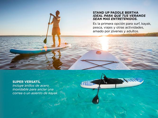 Stand Up Paddle Azul Gadnic PB10220 Tabla Inflable Remo Inflador Bolso - 2