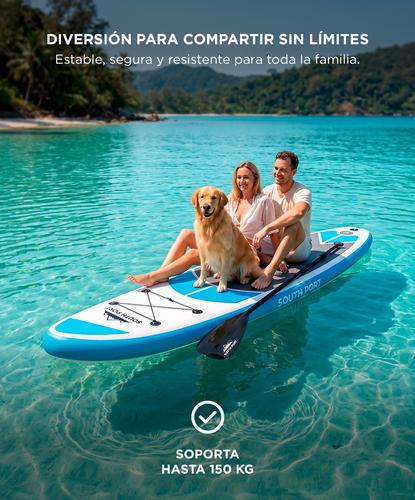 Tabla Paddle Surf South Port By Gadnic Inflable Base Antideslizante Stand Up Board 305 cm Con Remo - 4