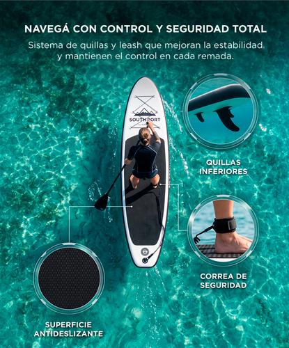 Tabla Paddle Surf South Port By Gadnic Inflable Base Antideslizante Board 305 cm  - 3