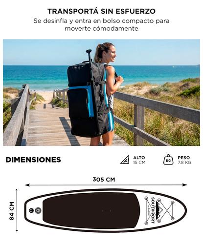 Tabla Paddle Surf South Port By Gadnic Inflable Base Antideslizante Board 305 cm  - 5