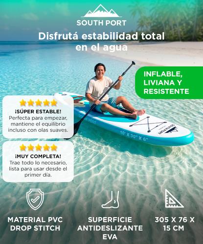 Tabla Paddle Surf South Port By Gadnic Inflable Base Antideslizante Board 305 cm Con Remo - 1