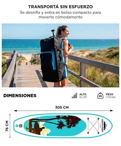 Tabla Paddle Surf South Port By Gadnic Inflable Base Antideslizante Board 305 cm Con Remo - 5