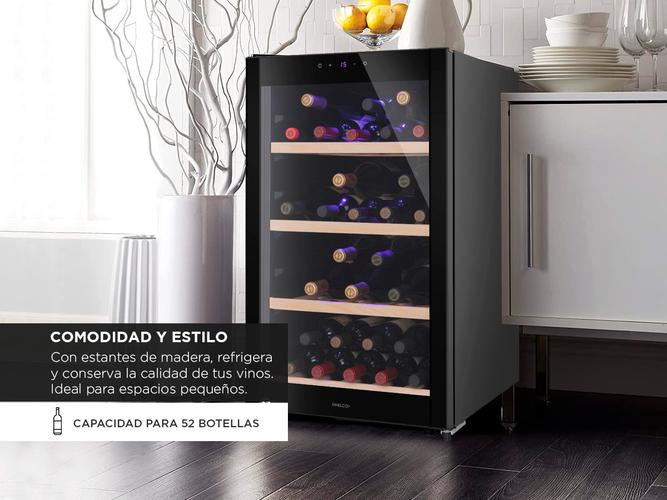 Cava Eléctrica Philco Phcav052n 52 Botellas Estantes Madera - 2