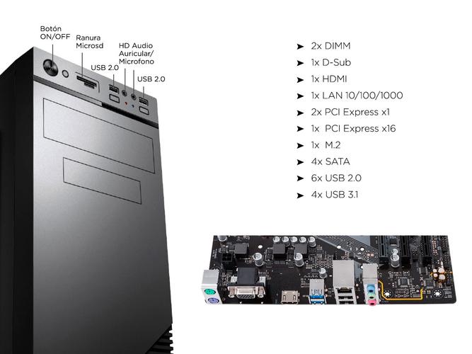 Computador Pc Armada Intel Core i5 9400 Ssd 240gb 8gb Kit Teclado y Mouse - 4