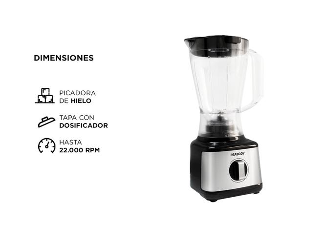 Licuadora Peabody Pe-ln601 1,5l 5 Vel + Pulso 600w - 3