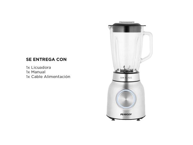 Licuadora Peabody Pe-ln100IX  Cuchilla 6 Hojas Inox 1000w 1.5L - 4