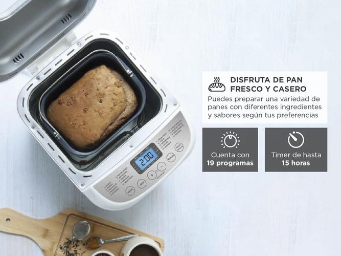 Horno de Pan Peabody 1KG 19 Programas PEFP900B - 2