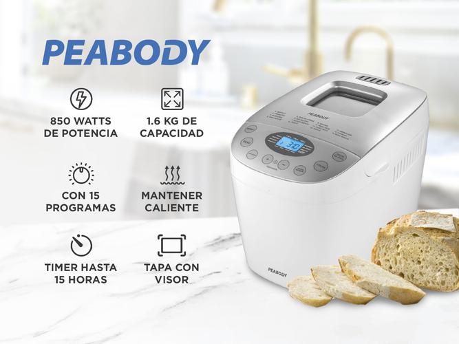 Horno de Pan Peabody 1,6KG 15 Programas FP1600B - 1