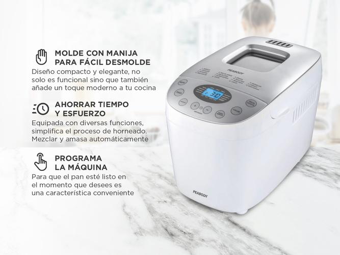 Horno de Pan Peabody 1,6KG 15 Programas FP1600B - 3