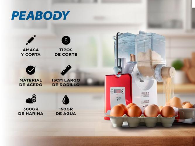 Fabrica De Pastas Peabody PEMP001R 300gr 6 Accesorios - 1