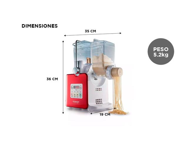 Fabrica De Pastas Peabody PEMP001R 300gr 6 Accesorios - 4