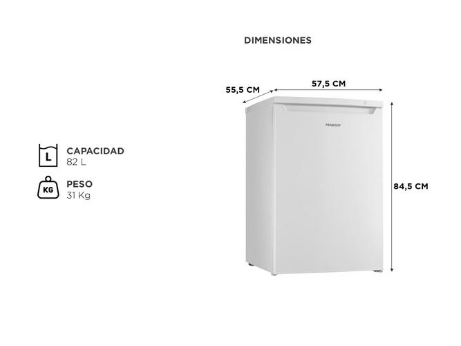 Freezer Peabody Vertical Blanco 82L A++ PE-FV90B - 4