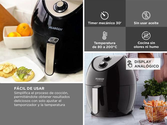 Freidora de Aire Peabody 3.2 Lts 1400 Watts Sin Aceite AF605N - 2