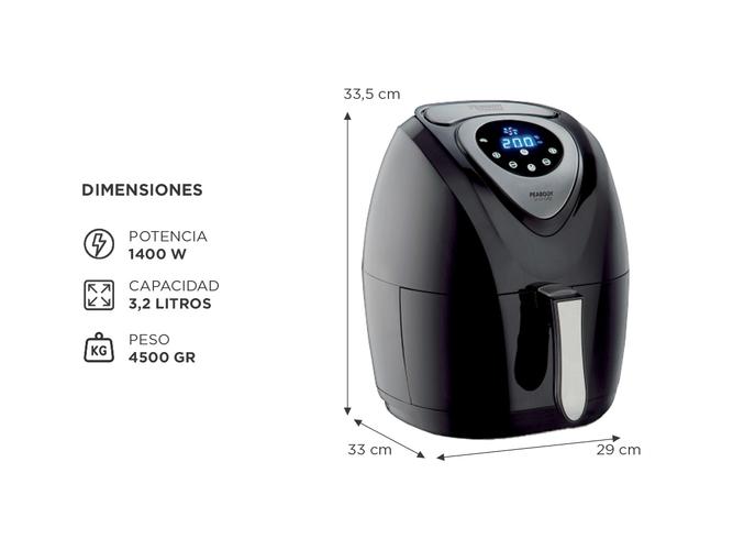 Freidora de Aire Peabody 3.2 Lts 1400 Watts Sin Aceite AF612N - 4