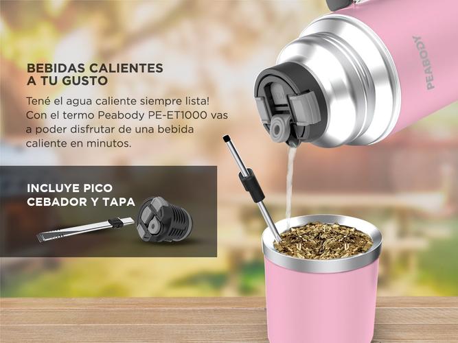  Termo Electrico Peabody E-termo 700w 1 Litro Pico Cebador Y Bombilla - 2