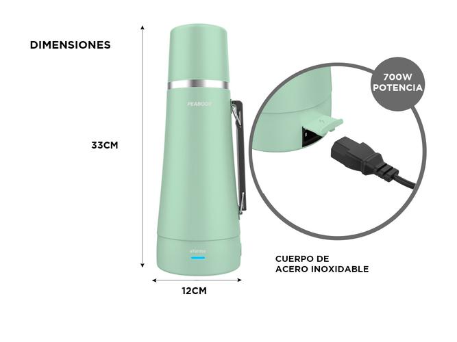  Termo Electrico Peabody E-termo 700w 1 Litro Pico Cebador Y Bombilla - 4