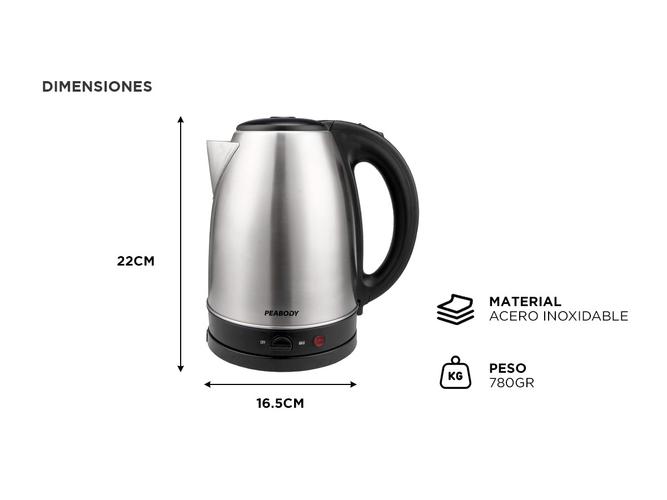 Pava Jarra Eléctrica Peabody 1.7 Lts KA1708 - 4