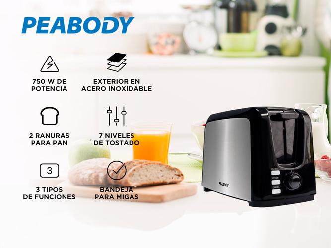 Tostadora Eléctrica Peabody 750 Watts T1305 - 1