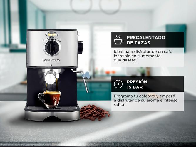 Cafetera Peabody Express Espumador 15Bar 850w Plateado PE-CE4601IX  - 2