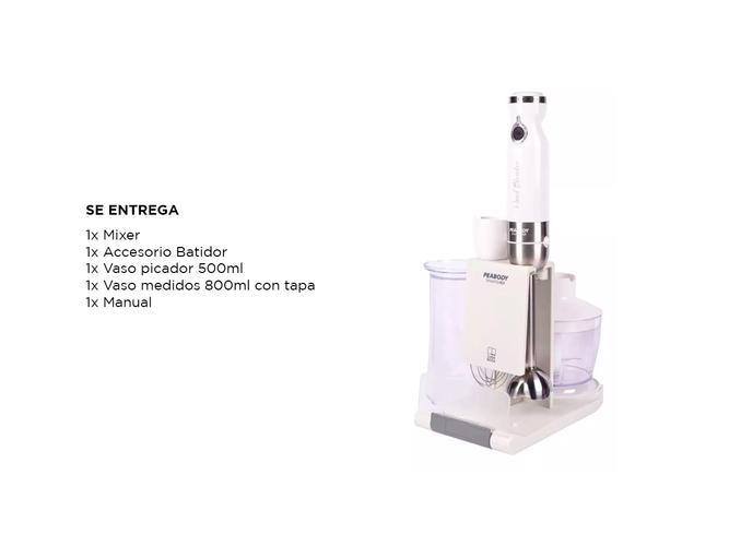 Mixer Mini Procesadora Peabody Smartchef PE-LMA327  800W - 5