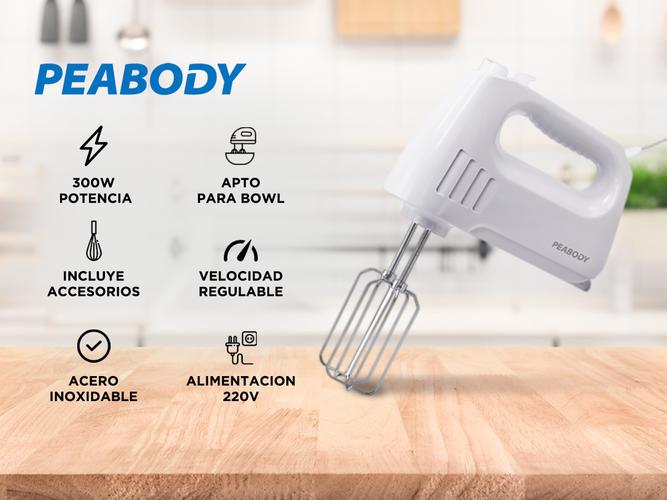 Batidora De Mano Peabody Pe-hma550 300w 4 Velocidades - 1