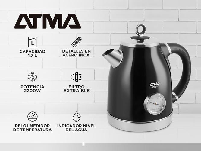 Pava Eléctrica Vintage Atma 1.7 Lts Negra PEAT21VB - 1