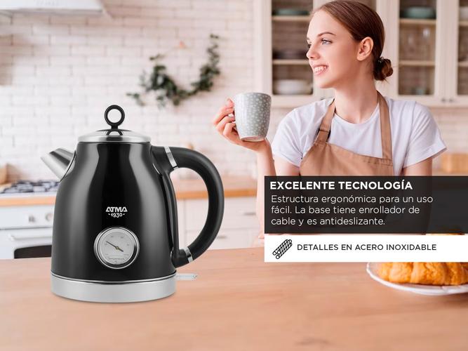 Pava Eléctrica Vintage Atma 1.7 Lts Negra PEAT21VB - 3
