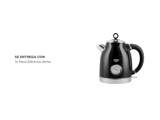 Pava Eléctrica Vintage Atma 1.7 Lts Negra PEAT21VB - 5