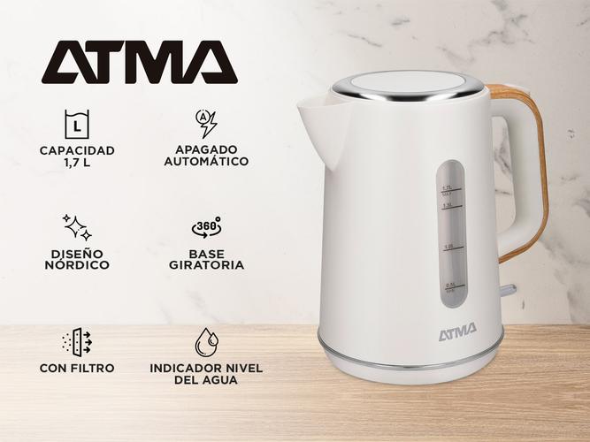 Pava Electrica Atma Jarra 1,7 Litros Nordica PEATW21W - 1
