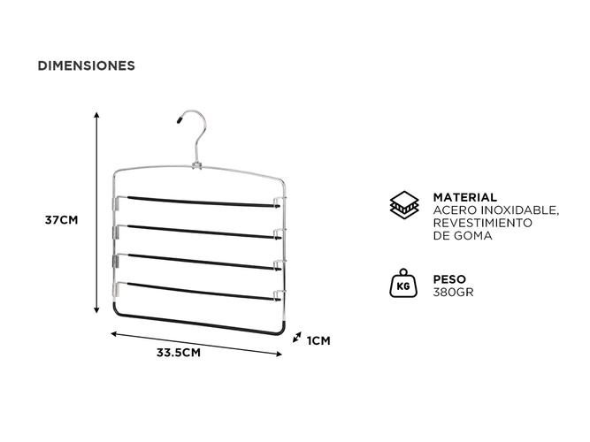 Percha para Pantalón Jean Gadnic PER4 Antideslizante 5 Pantalones - 3