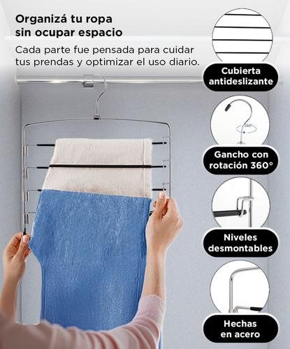 Percha para Pantalón Jean Gadnic PER4 Antideslizante 5 Pantalones - 2