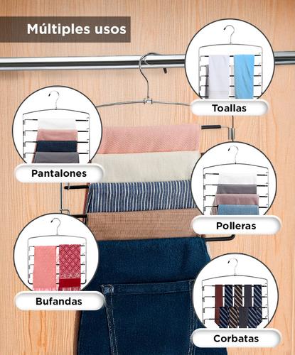 Percha para Pantalón Jean Gadnic PER4 Antideslizante 5 Pantalones - 3